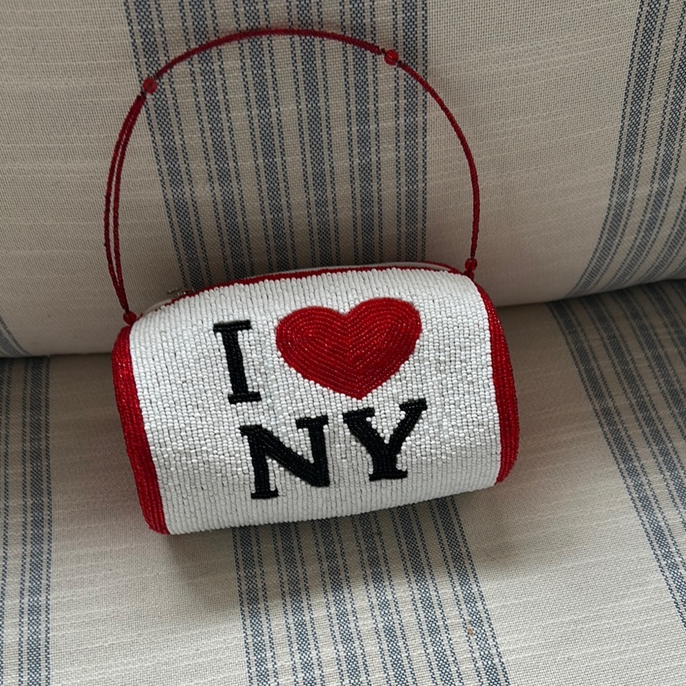 I Love NY Beaded Handbag